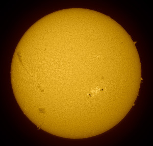 Päike vesiniku-alfa teleskoobis 24.08.2015